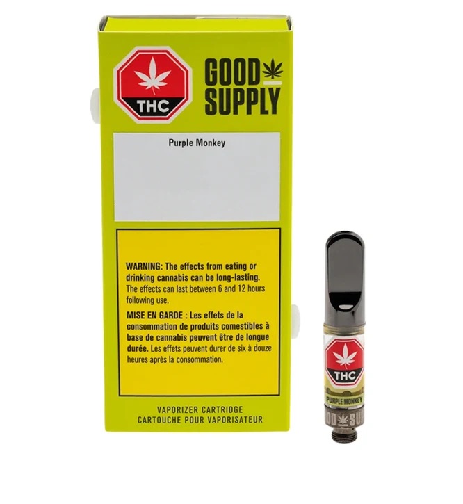 Good Supply  Purple Monkey 1.0 g Prefilled Vape Cartridge  1g Hybrid