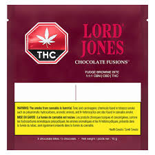 Lord Jones Chocolate Fusions Fudge Brownie Bite 1:1:1 THCCBDCBN 5 pack Chocolate