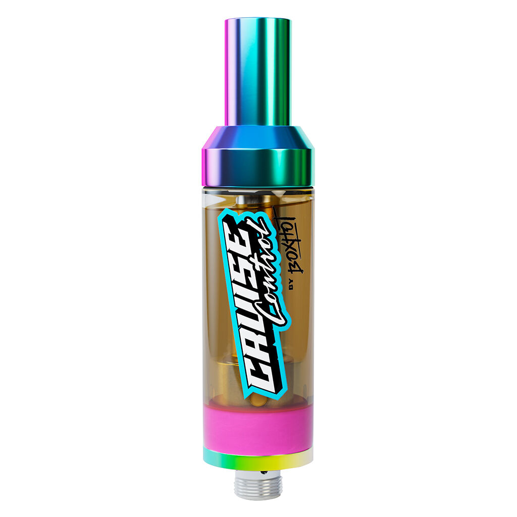 Product image BOXHOT Cruise Control Raspberry Riptide THC + CBD 2g Prefilled Vape Cartridge 1