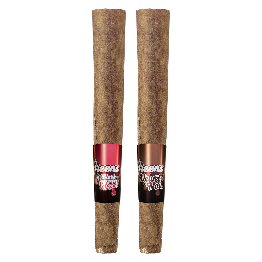 Product image Sticky Greens - Black Cherry GLTO + Velvet Noir 2 x1.0g Infused Blunt Combo Pack 1