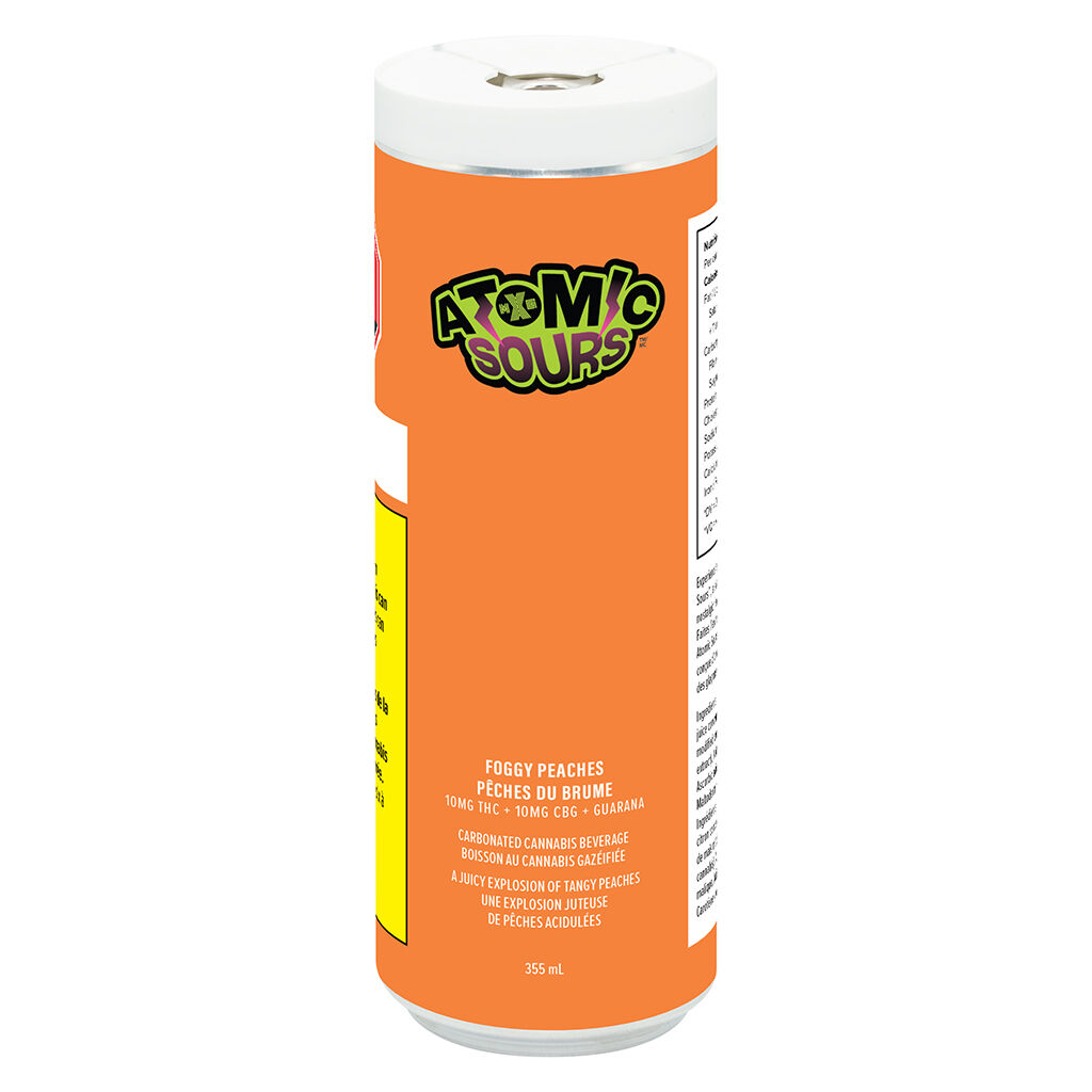 Product image XMG Atomic Sours Foggy Peaches 355ml Beverage 1