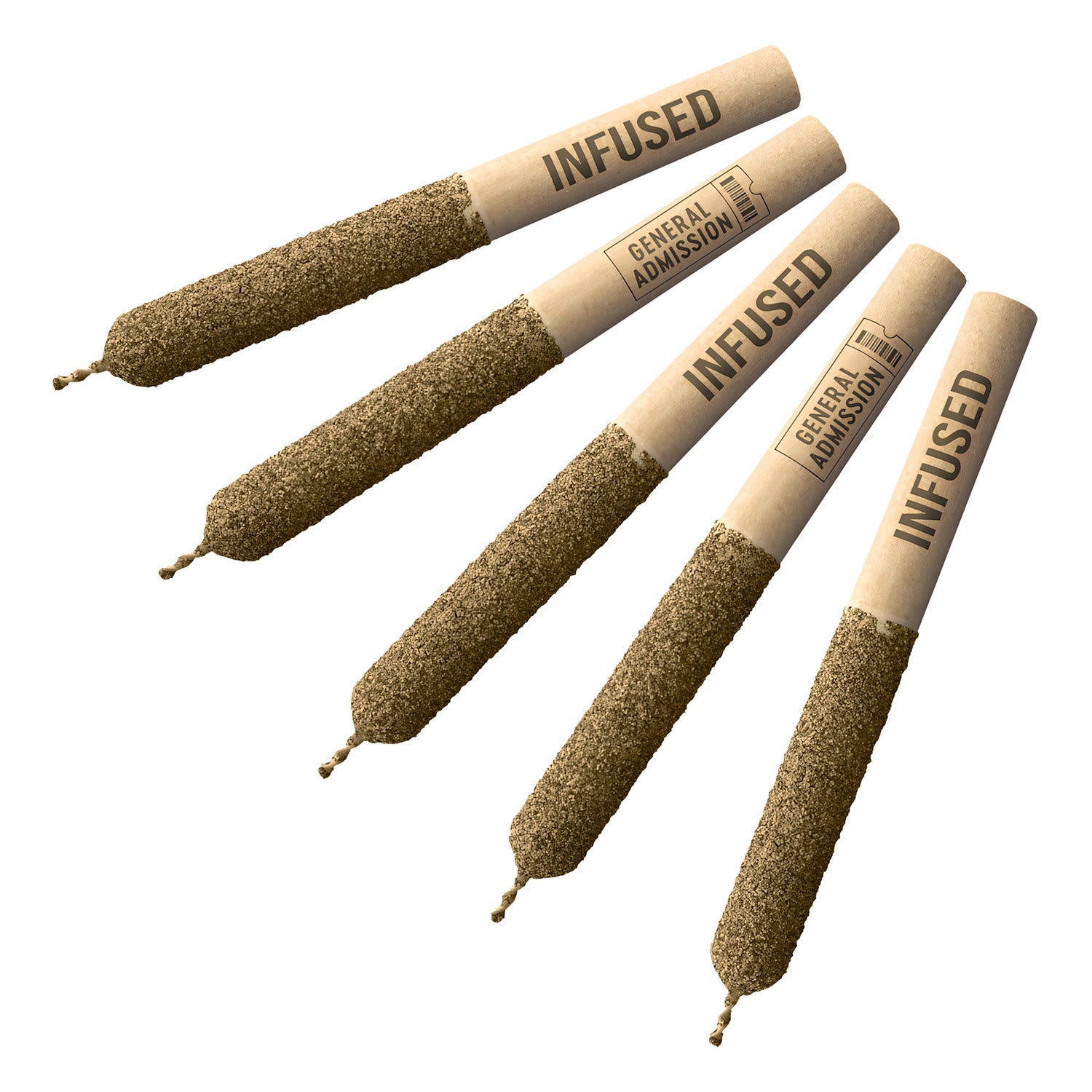 Product image General Admission - Cherry Watermelon 5 x 0.5g Distillate Infused Pre-Rolls 1