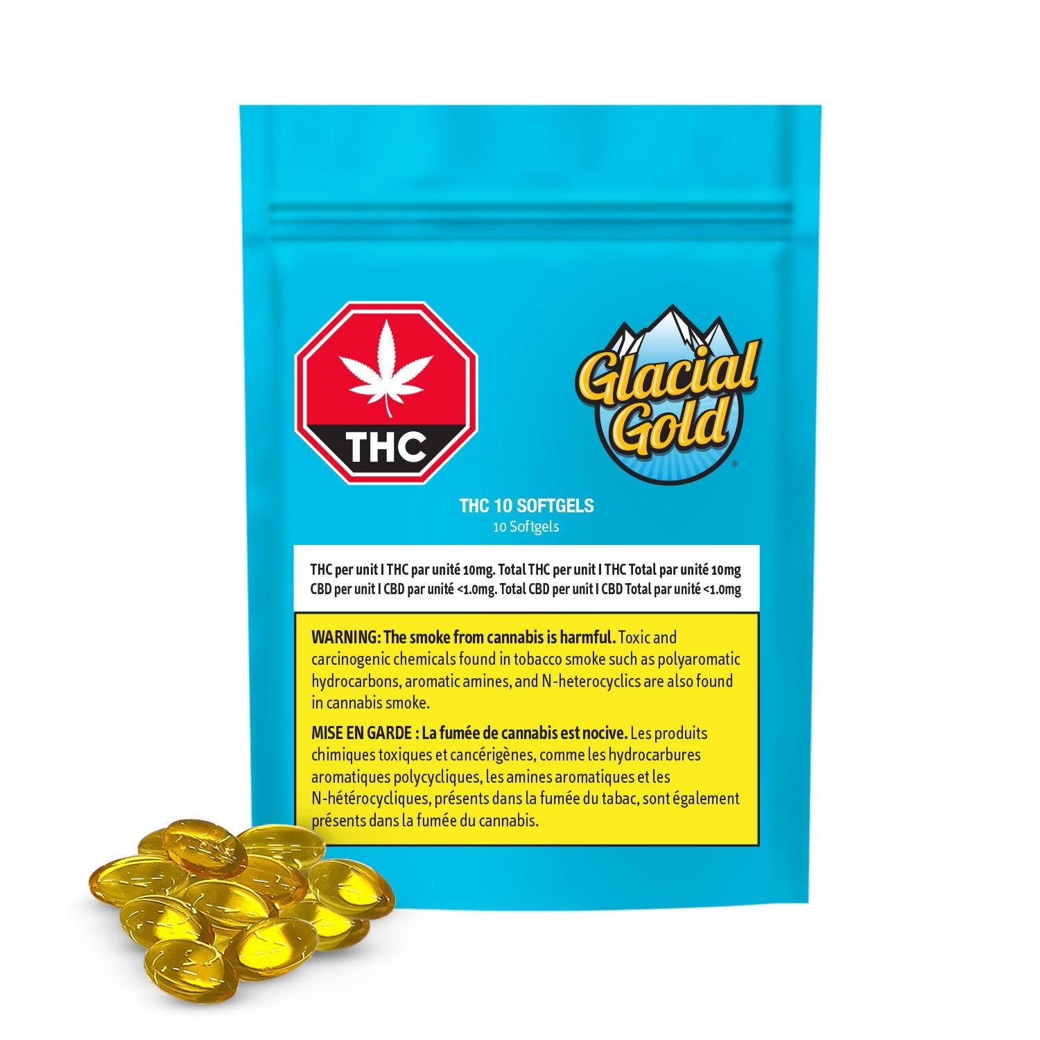 GLACIAL GOLD - THC 10 SOFTGELS