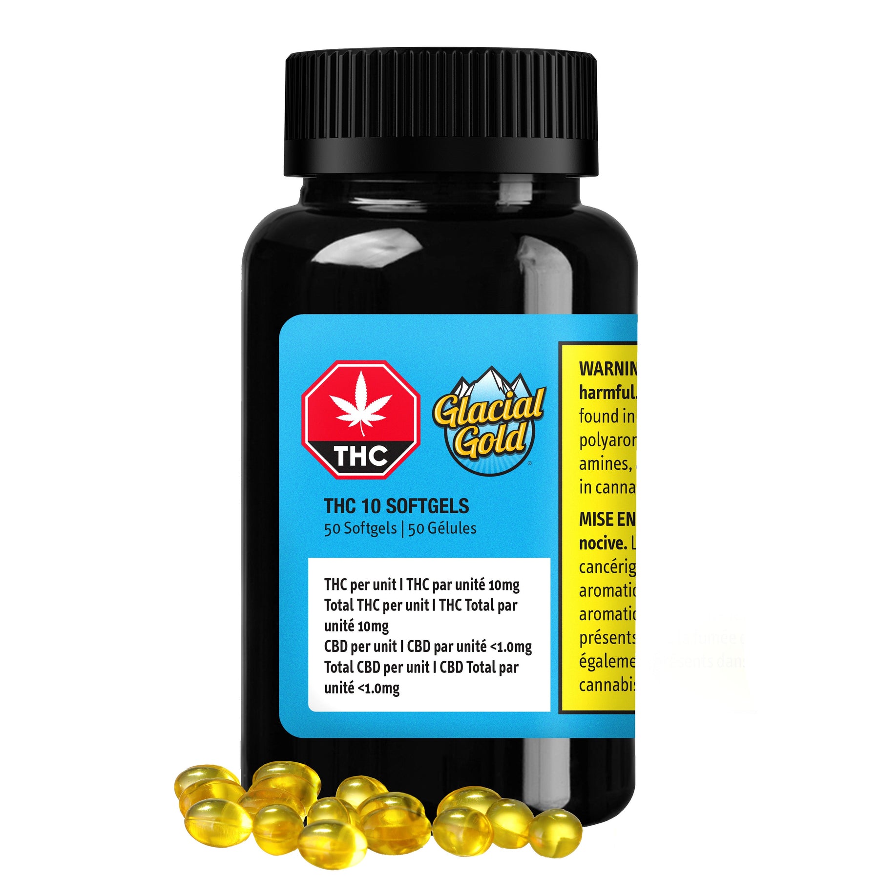 GLACIAL GOLD - THC 10 SOFTGELS