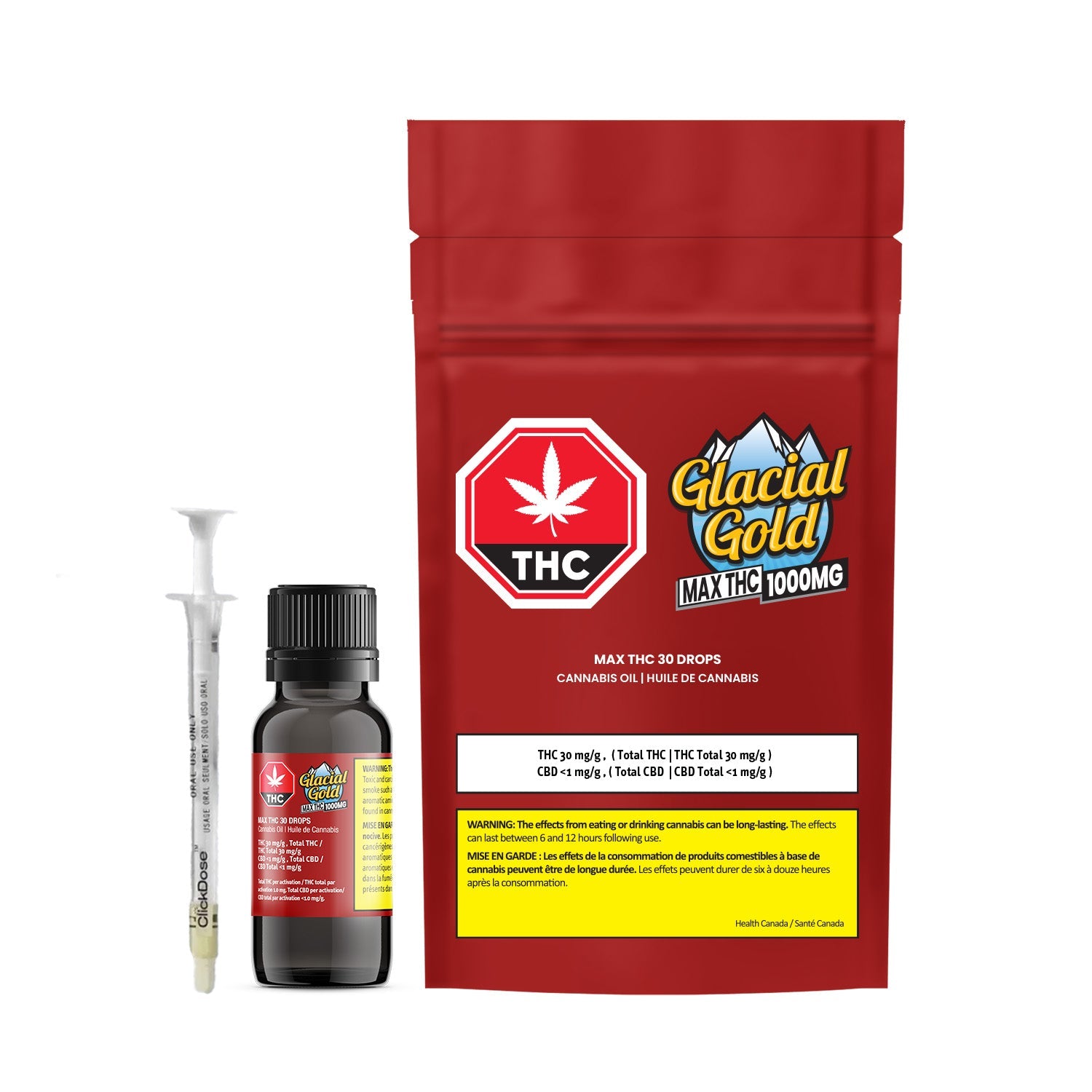 GLACIAL GOLD - MAX THC 30 DROPS