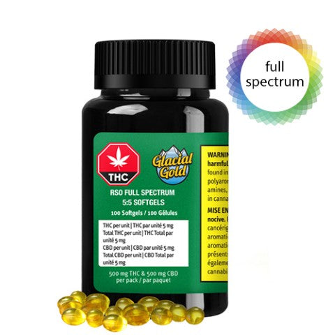 GLACIAL GOLD - RSO FULL SPECTRUM 5:5 100-PACK SOFTGELS