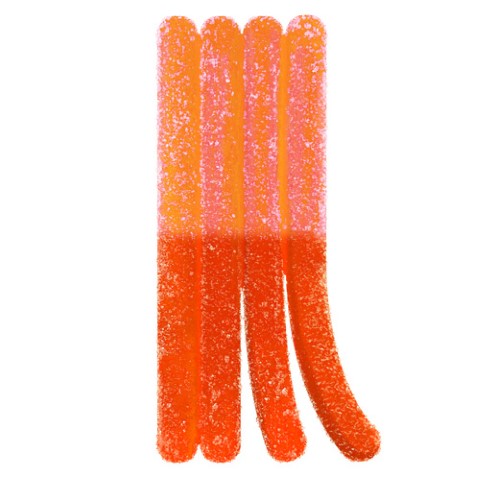 Sour Fizzy Peach Lemonade - 4 x 2.5mg Hybrid Gummies | Olli StikiStix